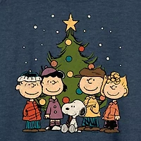 Womens Boat Neck Long Sleeve Regular Fit Peanuts Graphic T-Shirt