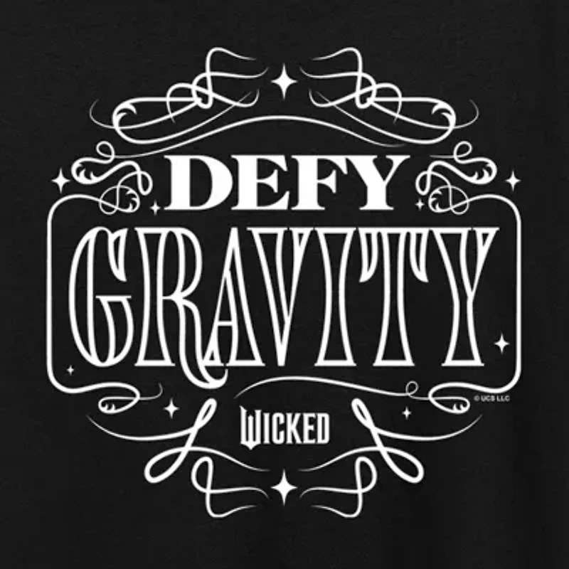 Womens Crew Neck Short Sleeve Regular Fit Wicked Graphic T-Shirt