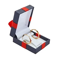 Womens 14K Gold 27.5mm Hoop Earrings