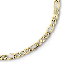 10K Yellow Gold 20" Hollow Figaro Chain