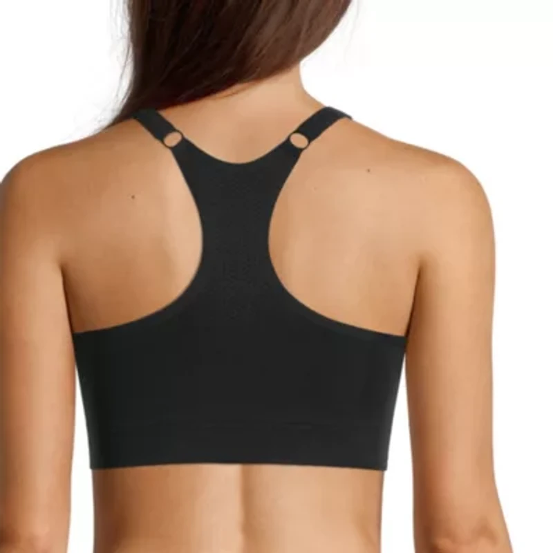 Xersion Medium Support Zip Front Seamless Sports Bra