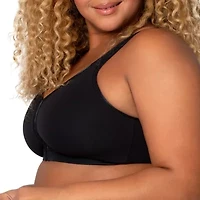 Curvy Couture Cotton Luxe Front and Back Close Wireless Bra- 1416