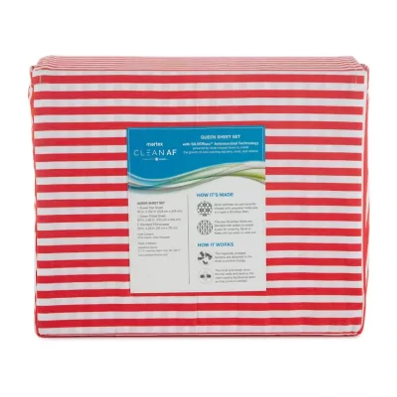 Martex Clean Af Pinstripe Sheet Set