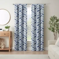 Eclipse Kerry Crispen Geometric Rod Pocket Energy Saving Blackout Set of 2 Curtain Panel