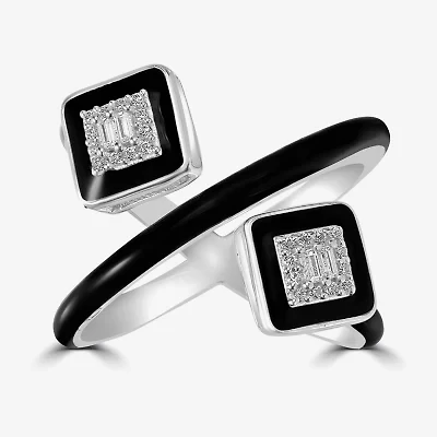 Diamonart Womens Cubic Zirconia Sterling Silver Cocktail Ring