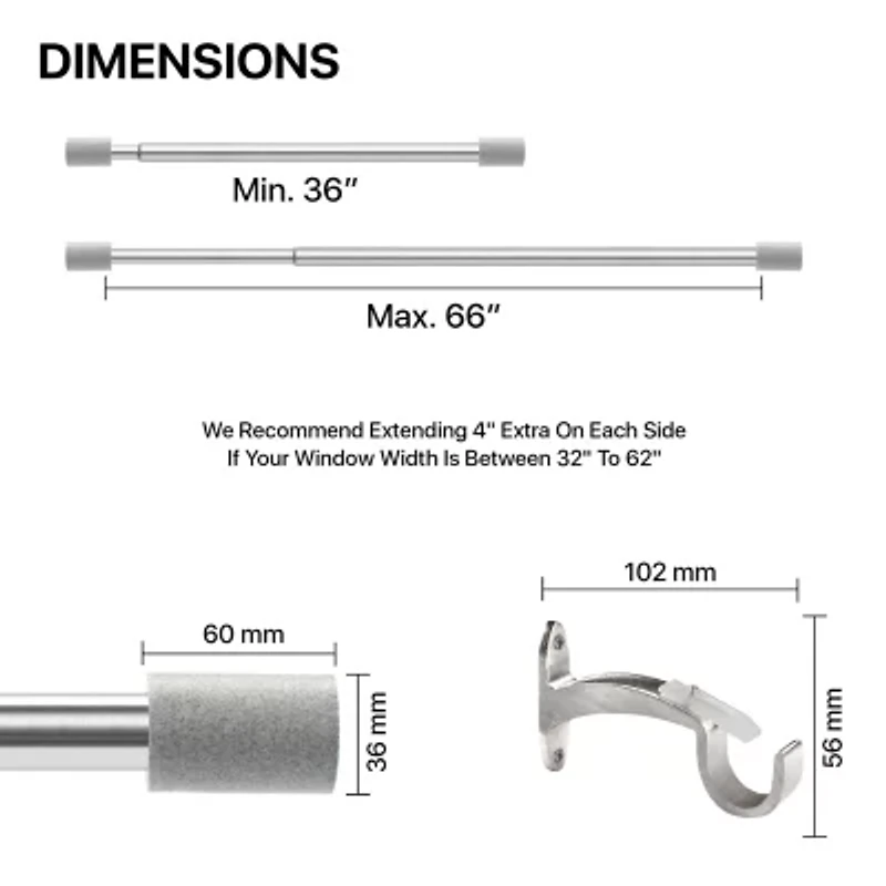 Deco Window Barrel Marbel 1 IN Curtain Rod