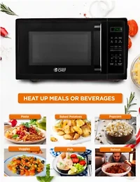 COMMERCIAL CHEF 0.9 Cu. Ft. Countertop Microwave with Touch Controls & Digital Display & 10 Power Levels