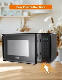 COMMERCIAL CHEF Cu. Ft. Countertop Microwave with Digital Display Black Microwave & 10 Power Levels