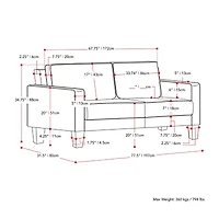 Corliving Georgia 2-pc. Cushioned Seating Set