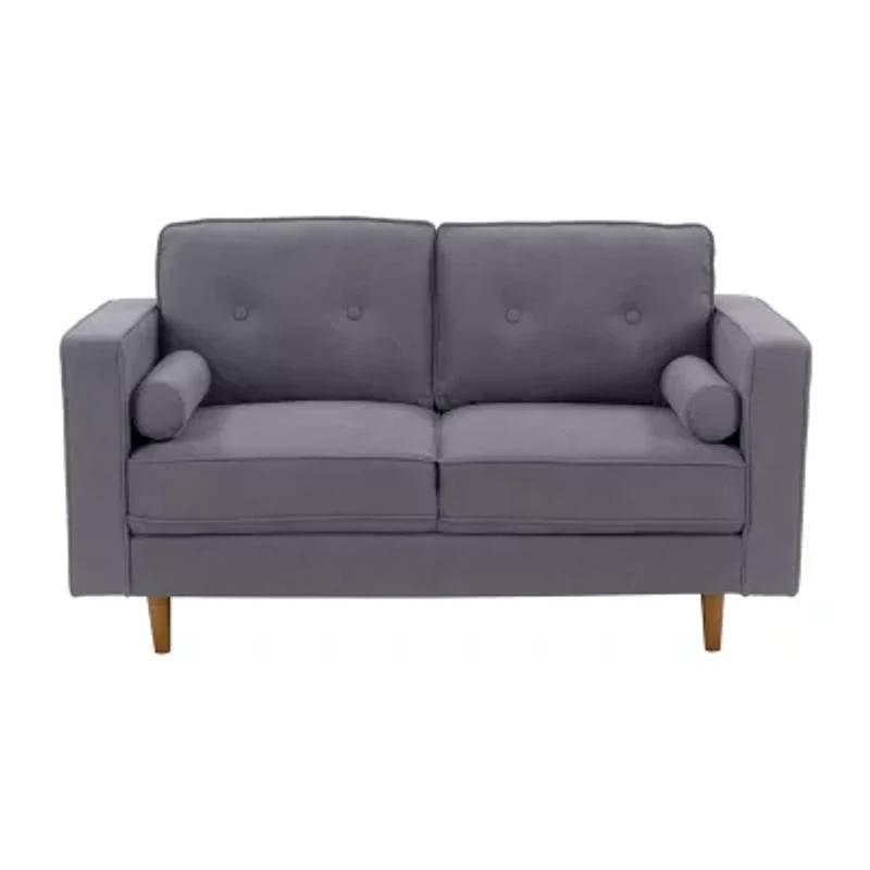 Corliving Mulberry Track-Arm Upholstered Loveseat
