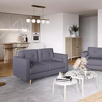 Corliving Mulberry Track-Arm Upholstered Loveseat