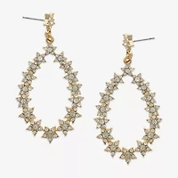 Mixit Hypoallergenic Gold Tone Womens Cubic Zirconia Star Hypoallergenic Drop Earrings