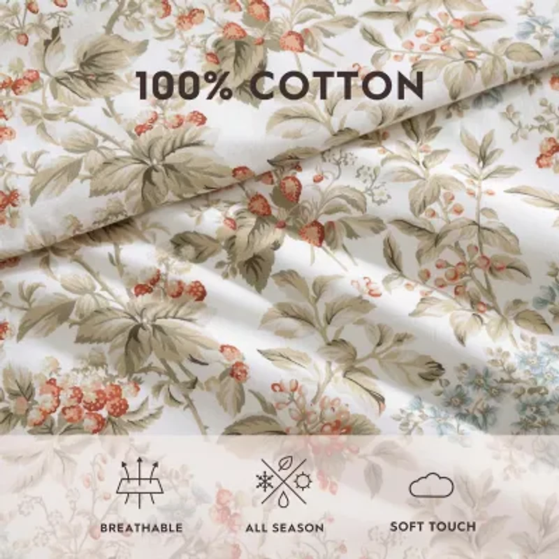 Laura Ashley Bramble Floral Midweight Reversible Comforter Set