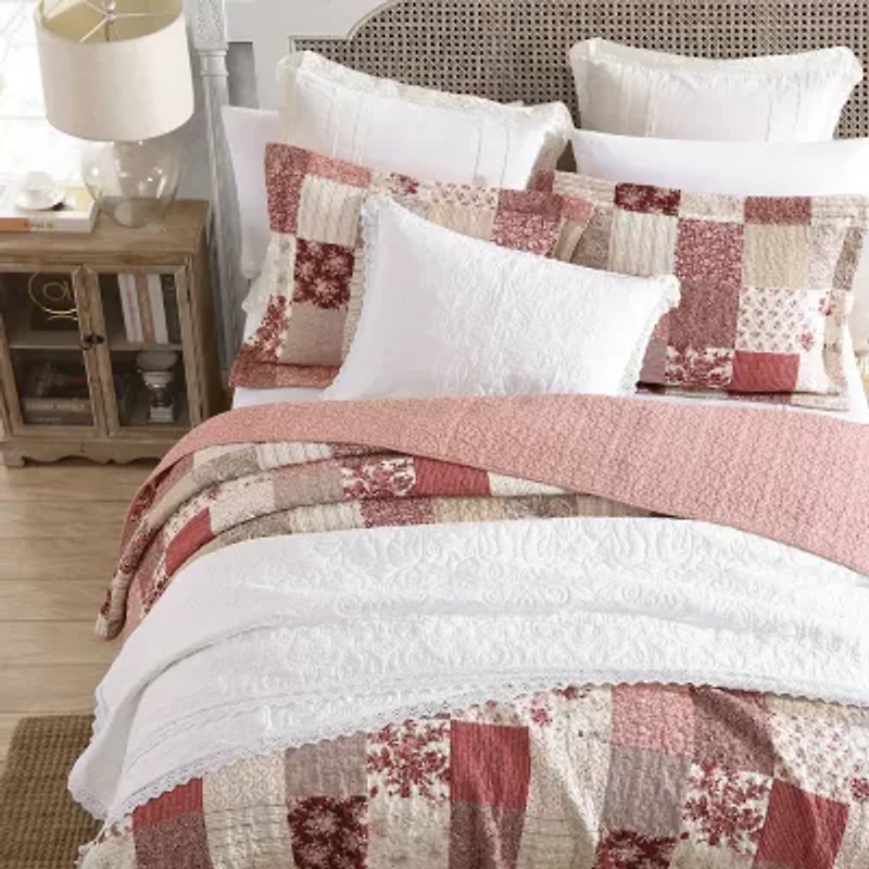 Laura Ashley Celi Patchwork Reversible Quilt Set