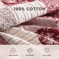 Laura Ashley Celi Patchwork Reversible Quilt Set