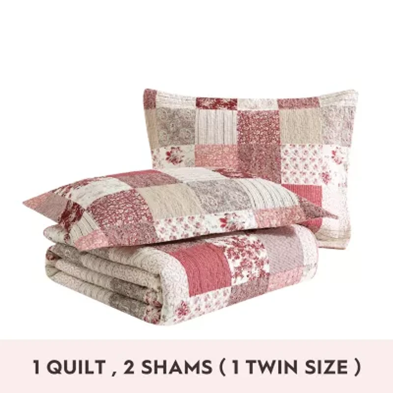 Laura Ashley Celi Patchwork Reversible Quilt Set