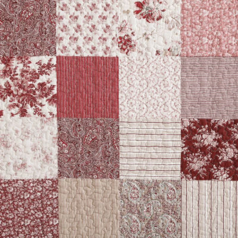 Laura Ashley Celi Patchwork Reversible Quilt Set