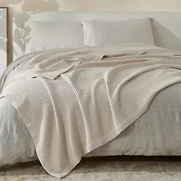 Patina Vie Maison Cotton Waffle Weave Throw Blanket