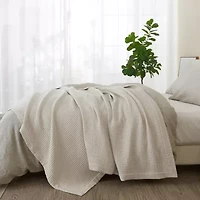Patina Vie Maison Cotton Waffle Weave Throw Blanket