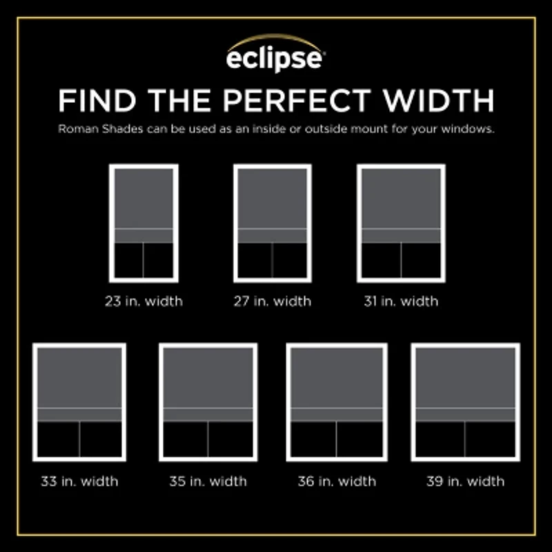 Eclipse Lane Cordless Room Darkening Roman Shade