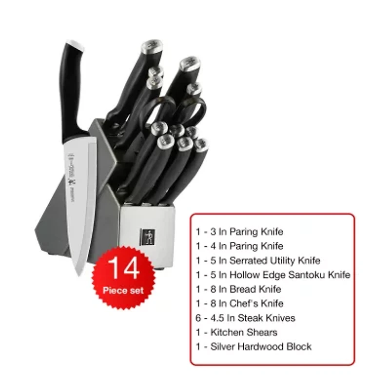 Henckels International Silvercap 14-pc. Knife Block Set