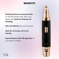 Spa Sciences Aiva Epilator – Facial Hair Remover & Eyebrow Trimmer