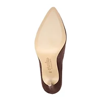 Charles By David Pact Microsuede Womens Pointed Stiletto Heel Pumps