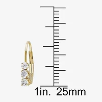 Womens 1/4 CT. T.W. Natural White Diamond 14K Gold 14.4mm Hoop Earrings