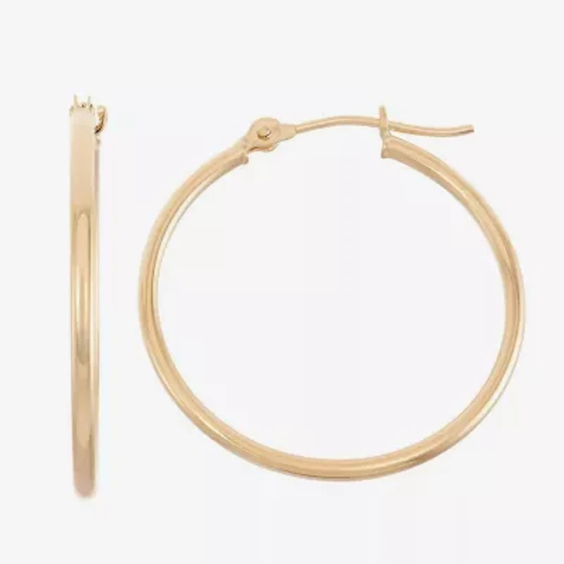 Womens 14K Gold 30mm Hoop Earrings