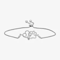 Hallmark Diamonds Womens 1/10 CT. T.W. Natural White Diamond Sterling Silver Bolo Bracelet