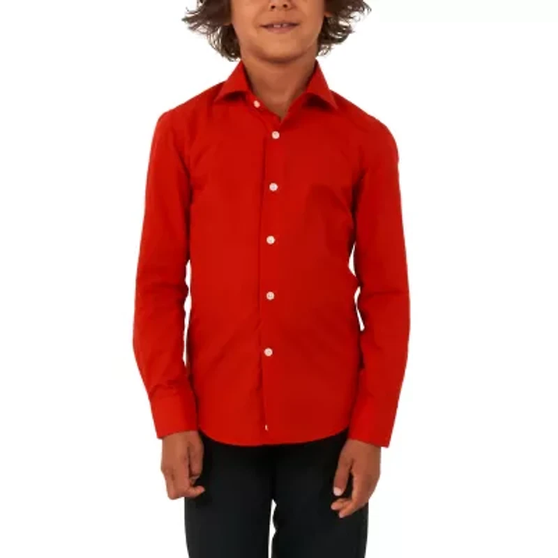 Opposuits Little Boys Spread Collar Long Sleeve Dress Shirt
