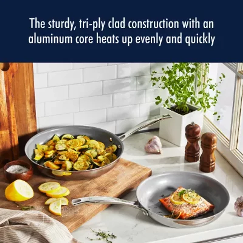 Henckels Stainless Steel 2-pc. Frying Pan Set