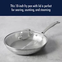 Henckels Stainless Steel 10" Frying Pan with Lid