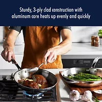 Henckels Stainless Steel 2-pc. Frying Pan Set