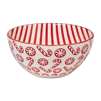Certified International Peppermint Candy 6-pc. Porcelain Ice Cream Bowl