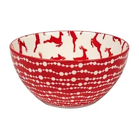 Certified International Peppermint Candy 6-pc. Porcelain Ice Cream Bowl