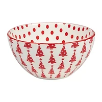 Certified International Peppermint Candy 6-pc. Porcelain Ice Cream Bowl