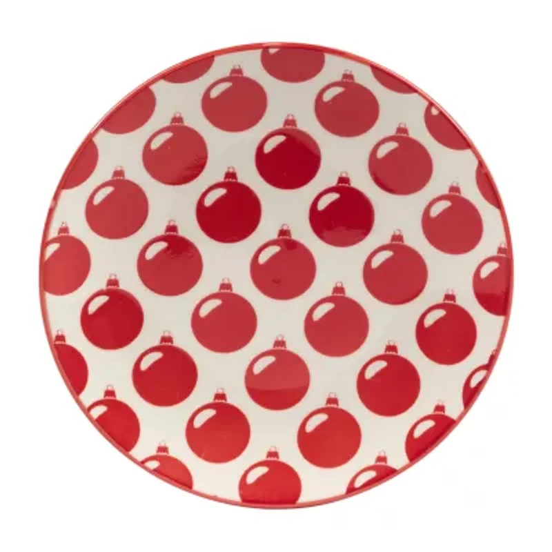 Certified International Peppermint Candy 6-pc. Porcelain Appetizer Plate