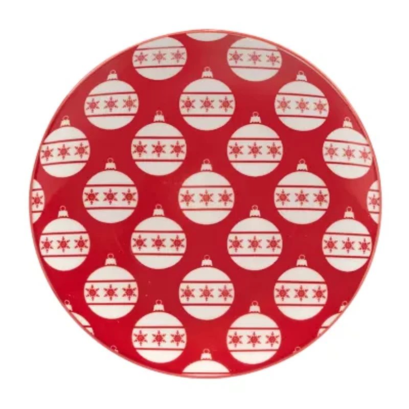 Certified International Peppermint Candy 6-pc. Porcelain Appetizer Plate
