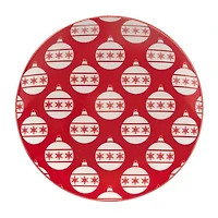 Certified International Peppermint Candy 6-pc. Porcelain Appetizer Plate