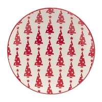 Certified International Peppermint Candy 6-pc. Porcelain Appetizer Plate