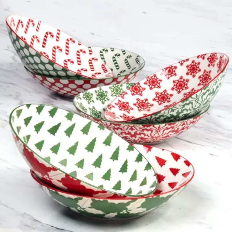 Certified International Winter Medley 6-pc. Porcelain Soup Bowl