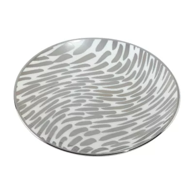 Certified International Matrix Silver 6-pc. Porcelain Appetizer Plate