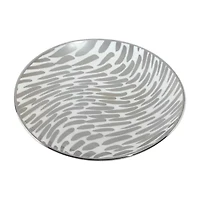 Certified International Matrix Silver 6-pc. Porcelain Appetizer Plate