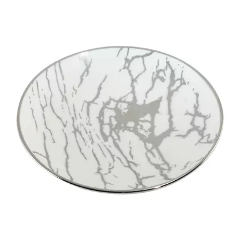 Certified International Matrix Silver 6-pc. Porcelain Appetizer Plate