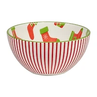 Certified International Holiday Fun 6-pc. Porcelain Ice Cream Bowl