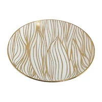 Certified International Matrix Gold 6-pc. Porcelain Appetizer Plate