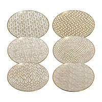 Certified International Matrix Gold 6-pc. Porcelain Appetizer Plate