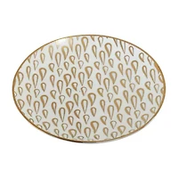 Certified International Matrix Gold 6-pc. Porcelain Appetizer Plate