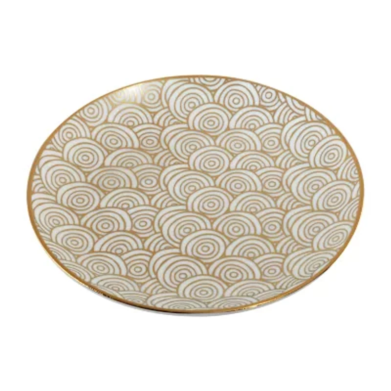 Certified International Matrix Gold 6-pc. Porcelain Appetizer Plate